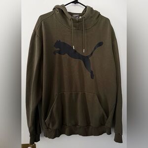 PUMA HOODIE - LIMITED EDITION DARK OLIVE GREEN PULLOVER - SIZE: X LARGE